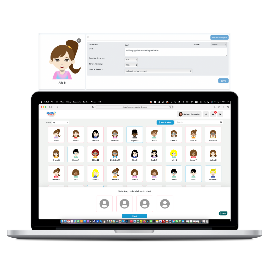 Smarty Ears Online Caseload Management Dashboard
