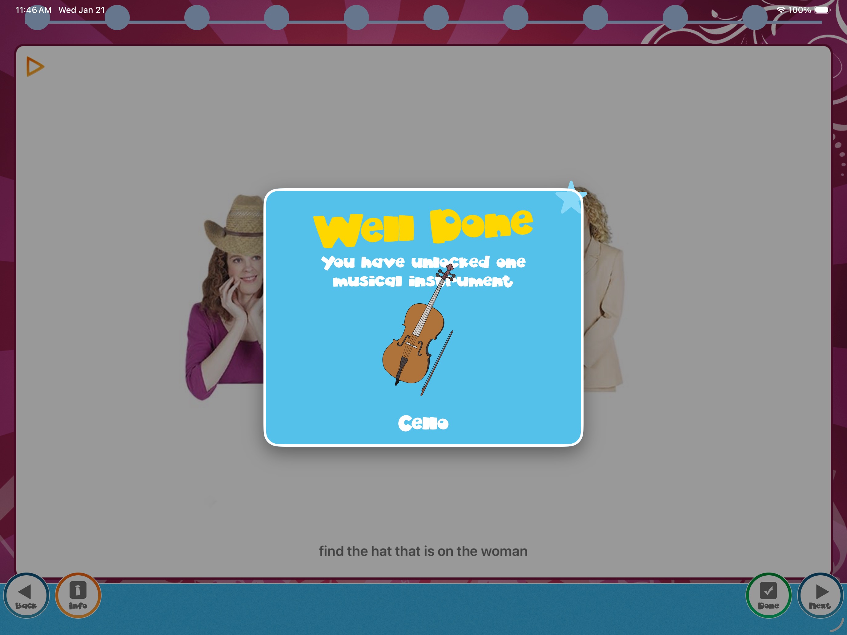 Unlocking a musical instrument