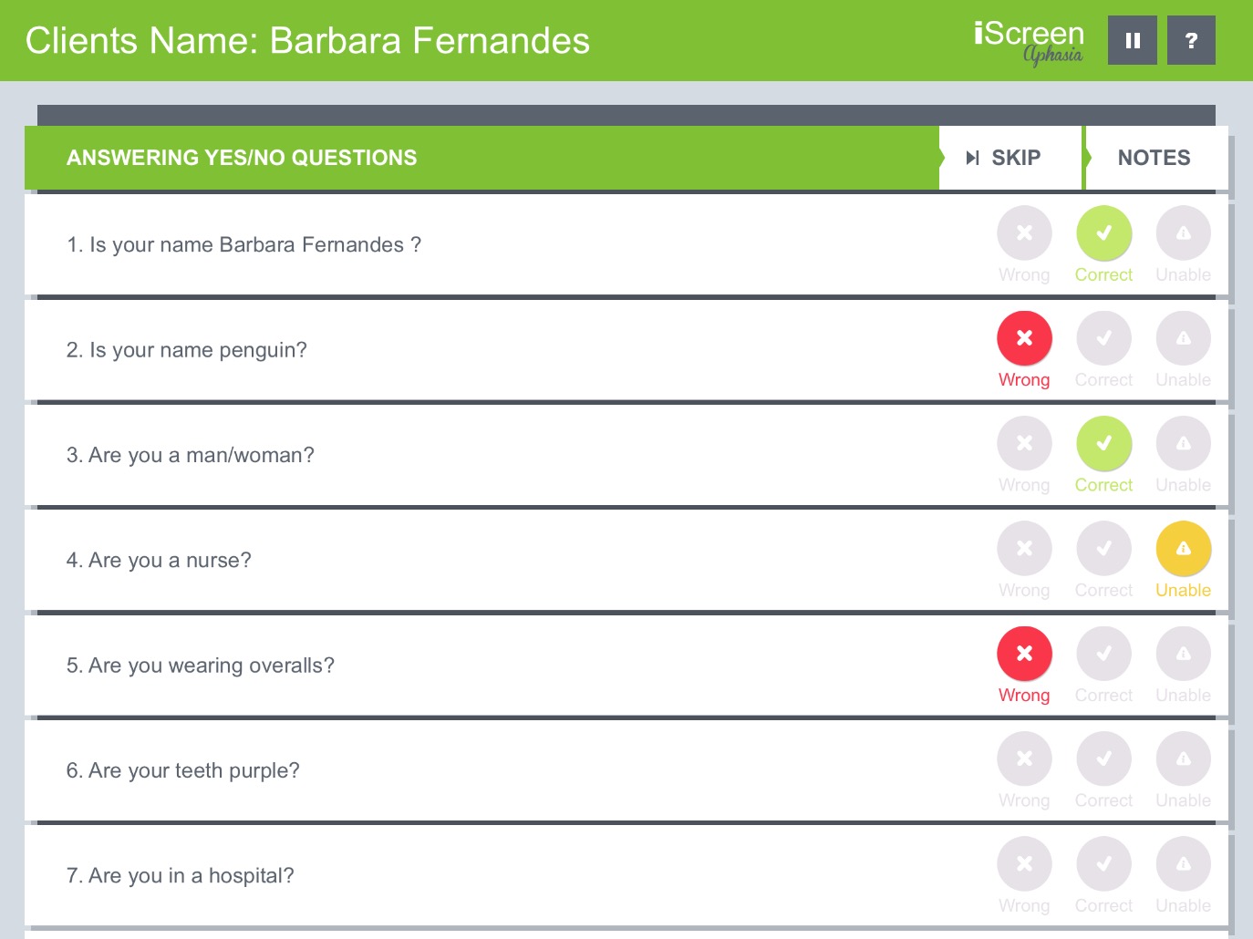 Answering Yes/No Questions Task