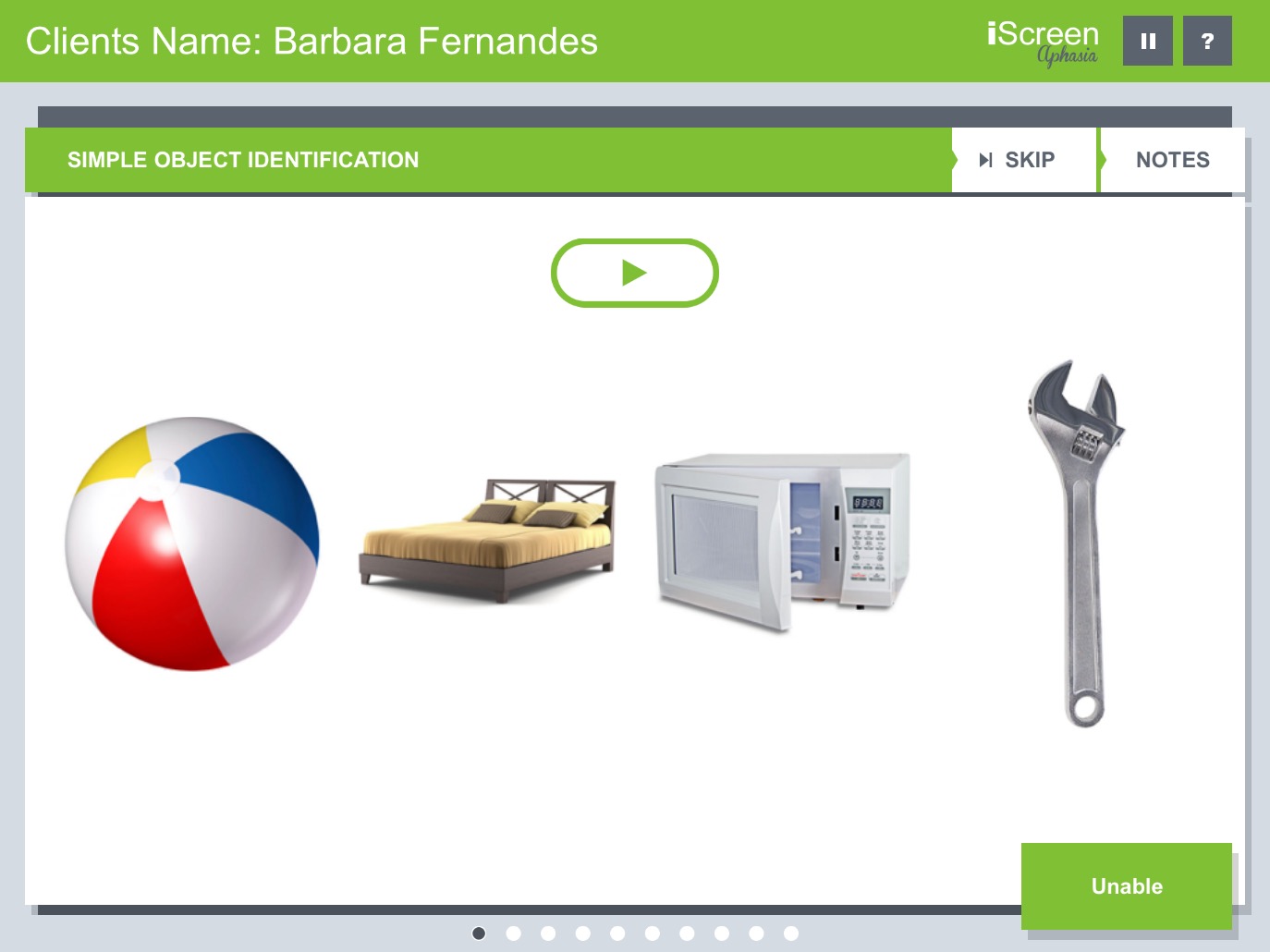 Receptive Language - Simple Object Identification Task